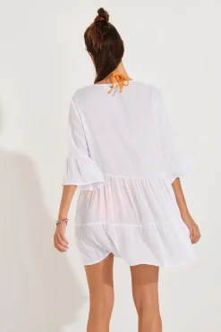 BEACHWEAR TUNIC White LOUISE SALTY