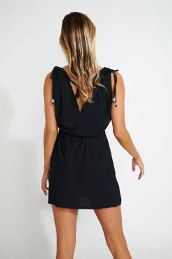 BEACHWEAR TUNIC Black WESLEY PERLINA
