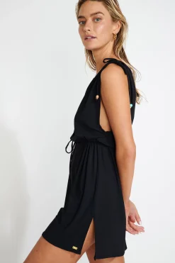 BEACHWEAR TUNIC Black WESLEY PERLINA
