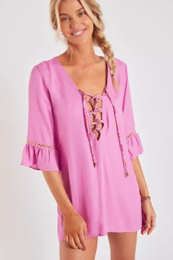 BEACHWEAR TUNIC Purple HOALA IPIRANGA