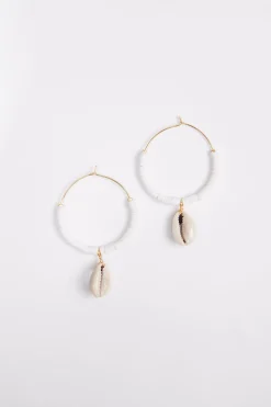 Earrings White WAIMEA SALTI CALI