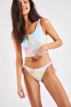 ELLE & BENTA COLORDYE tie-dye swimsuit