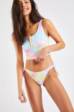 ELLE & BENTA COLORDYE tie-dye swimsuit