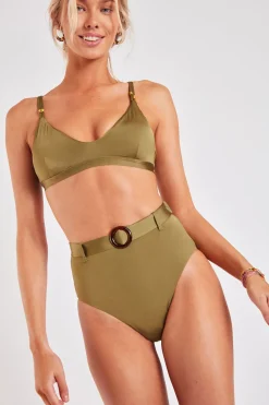 Ito & Soraya Amores green two-piece swimsuit