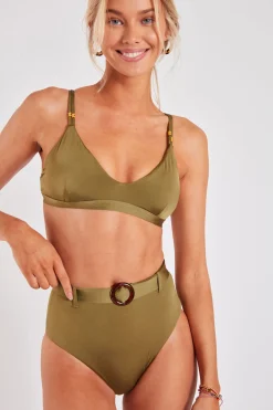 Ito & Soraya Amores green two-piece swimsuit
