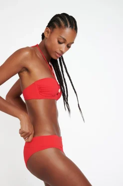 KENTEO & ZAPPA SPRING red bandeau swimsuit