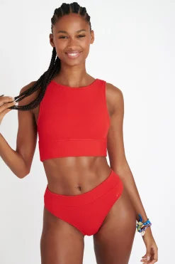 MALEO & MANHA SCRUNCHY orange bralette swimsuit
