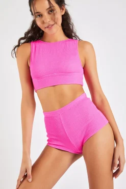 Maleo & Naza Scrunchy pink two-piece bikini