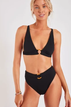 Pisco & Kumaka Kanamari black two-piece bikini