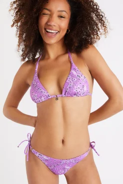Rico & Lina Benita bandana print bikini in lilac