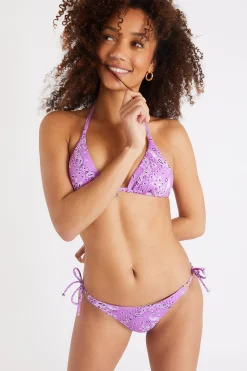 Rico & Lina Benita bandana print bikini in lilac