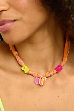 Short Necklace Orange SMALLRUB CHOCKER