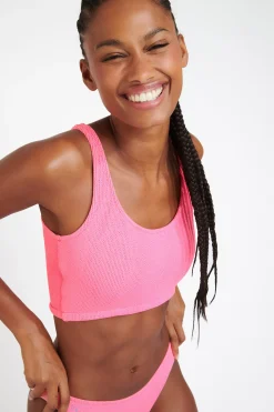 TAINO & NAIDA SCRUNCHY Pink tankini swimsuit