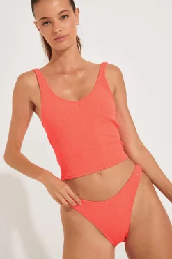TIAMO & NAIDA SCRUNCHY coral bikini