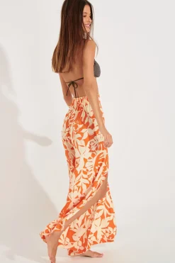 TROUSERS Orange STEFA SARONG