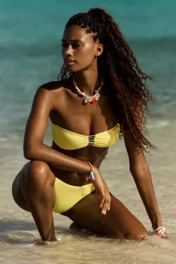 ZINO & ONYTA SPRING yellow bandeau 2-piece swimsuit